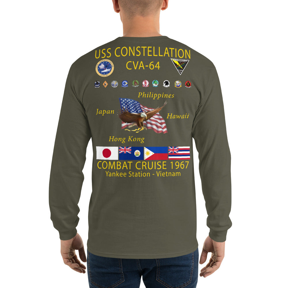 USS Constellation (CVA-64) 1967 Long Sleeve Cruise Shirt