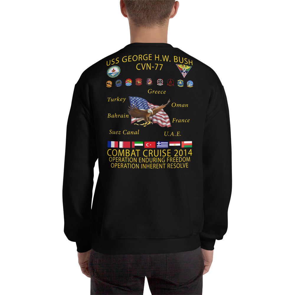 USS George H.W. Bush (CVN-77) 2014 Cruise Sweatshirt