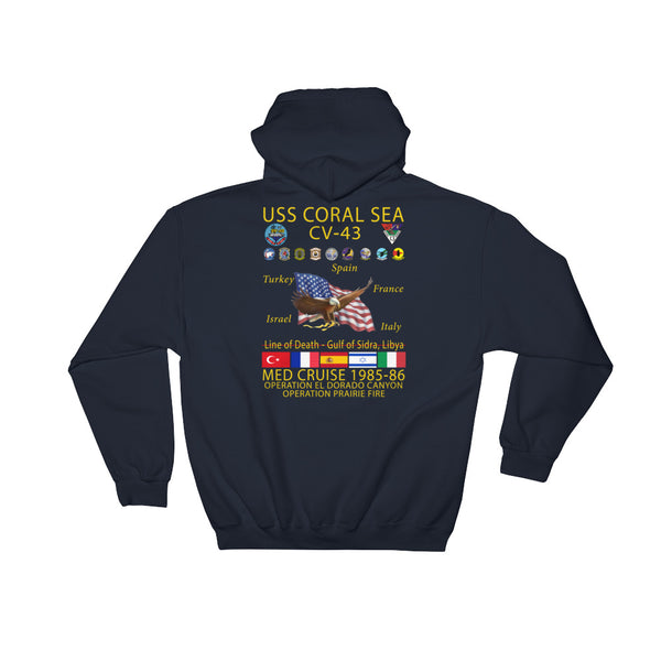 USS Coral Sea (CV-43) 1985-86 Cruise Hoodie