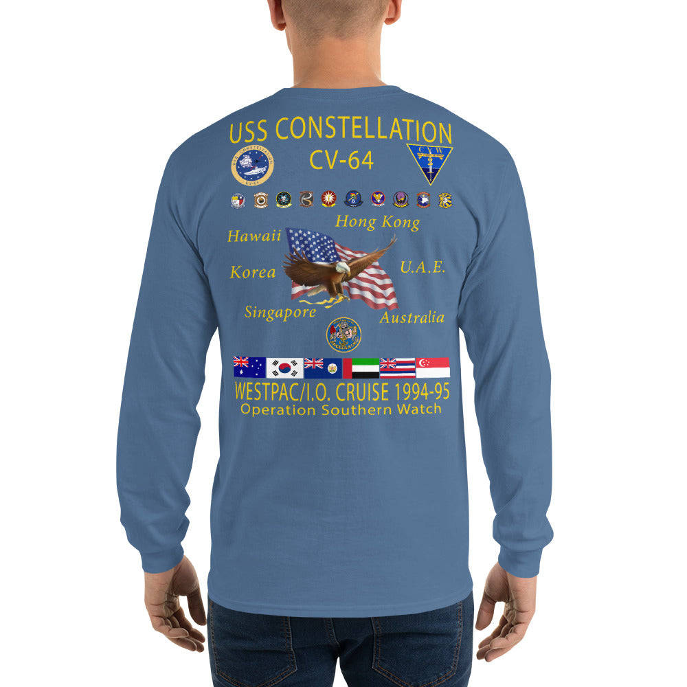 USS Constellation (CV-64) 1994-95 Long Sleeve Cruise Shirt