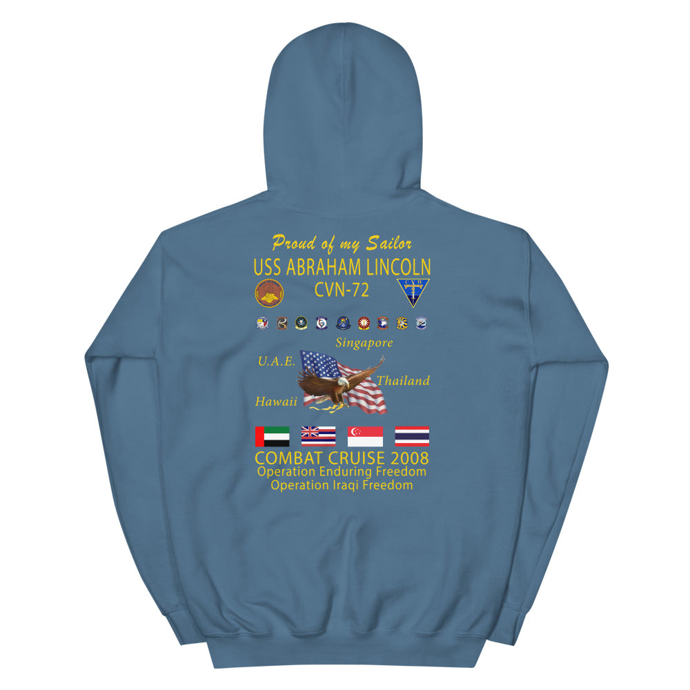 USS Abraham Lincoln (CVN-72) 2008 Cruise Hoodie - Family