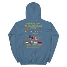 Load image into Gallery viewer, USS Abraham Lincoln (CVN-72) 2008 Cruise Hoodie - Family