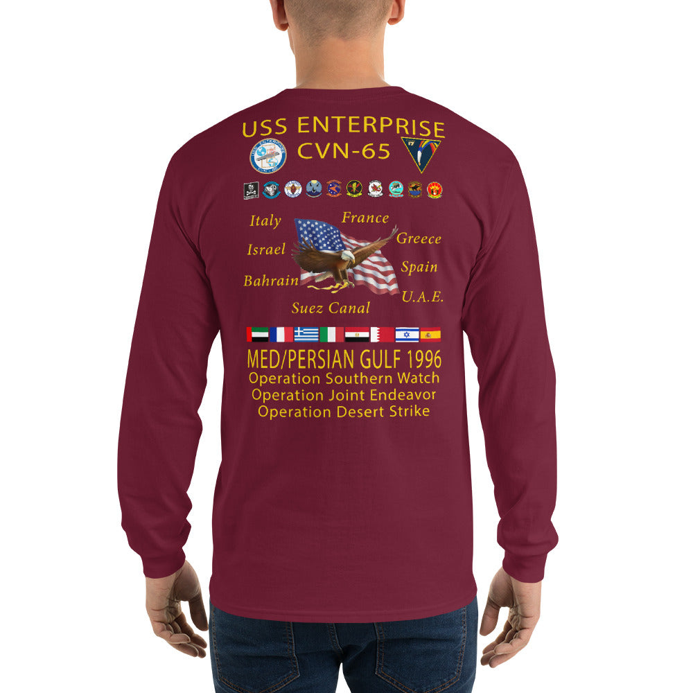 USS Enterprise (CVN-65) 1996 Long Sleeve Cruise Shirt
