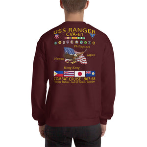 USS Ranger (CVA-61) 1967-68 Cruise Sweatshirt