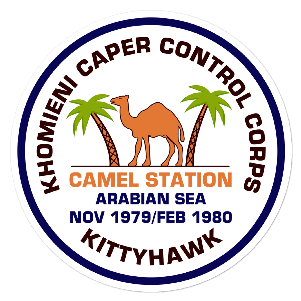 USS Kitty Hawk (CV-63) Khomieni Caper Control Corps '79-'80 Vinyl Sticker