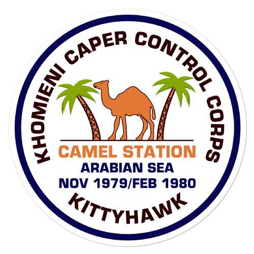 USS Kitty Hawk (CV-63) Khomieni Caper Control Corps '79-'80 Vinyl Sticker