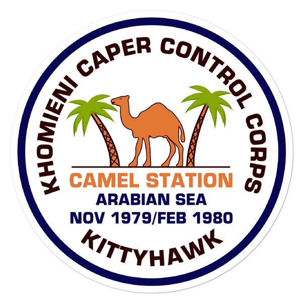 USS Kitty Hawk (CV-63) Khomieni Caper Control Corps '79-'80 Vinyl Sticker