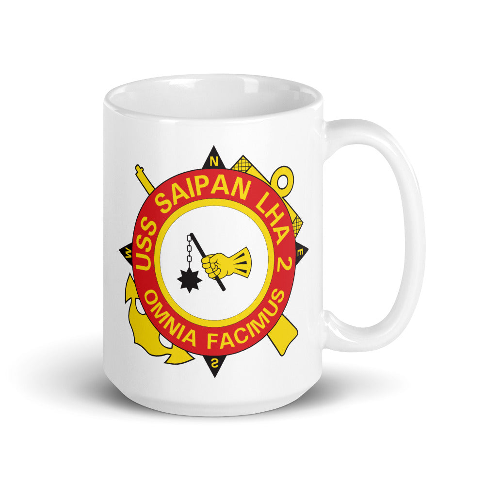 USS Saipan (LHA-2) Ship's Crest Mug