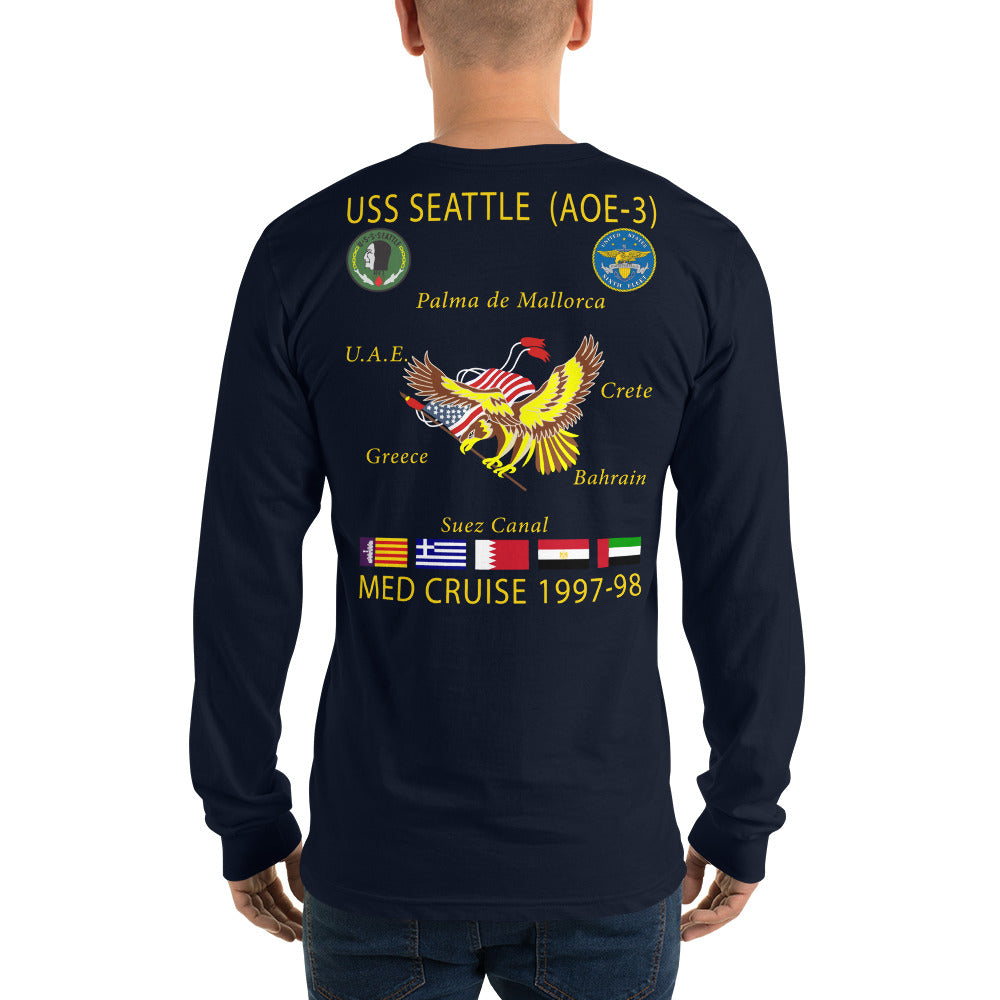 USS Seattle (AOE-3) 1997-98 Long Sleeve Cruise Shirt