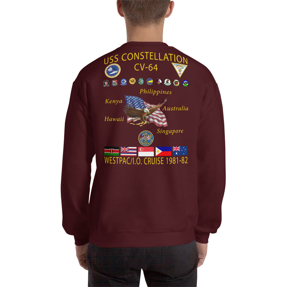 USS Constellation (CV-64) 1981-82 Cruise Sweatshirt