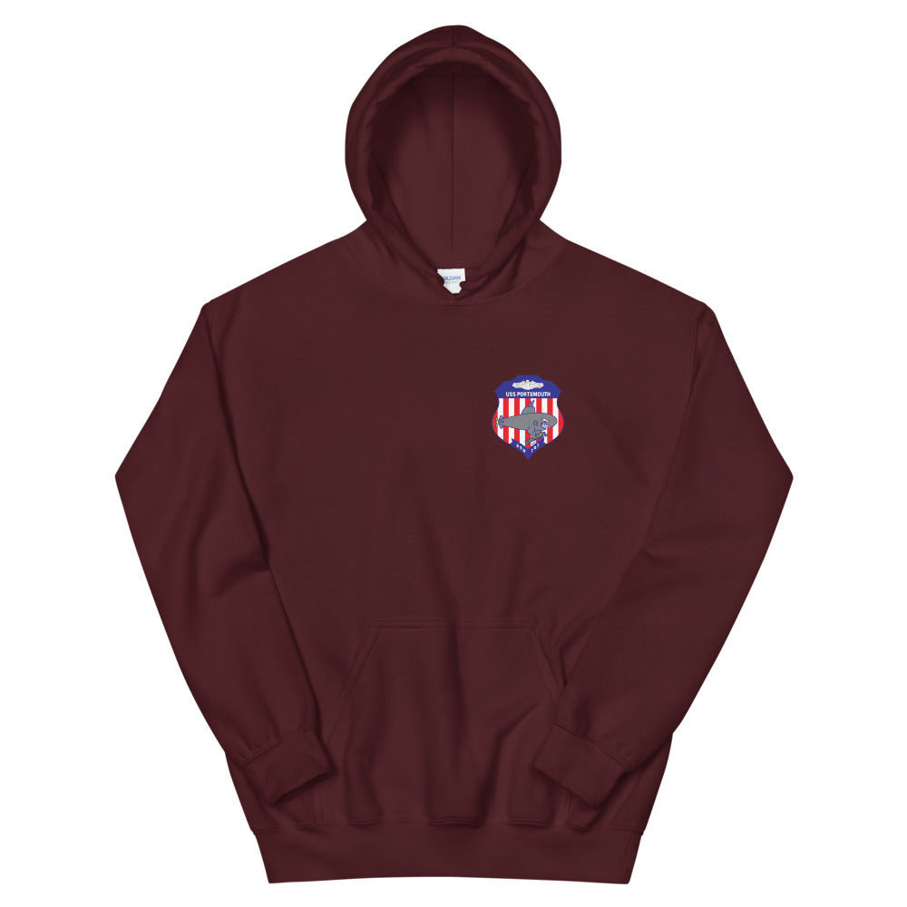 USS Portsmouth (SSN-707) Ship's Crest Hoodie