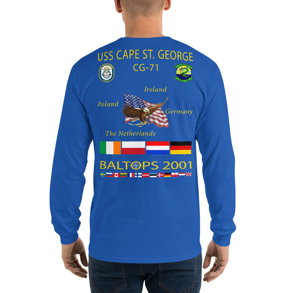 USS Cape St George (CG-71) 2001 Long Sleeve Cruise Shirt