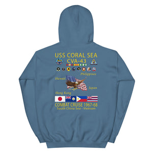 USS Coral Sea (CVA-43) 1967-68 Cruise Hoodie