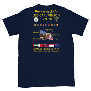 USS Carl Vinson (CVN-70) 2014-15 Cruise Shirt - FAMILY