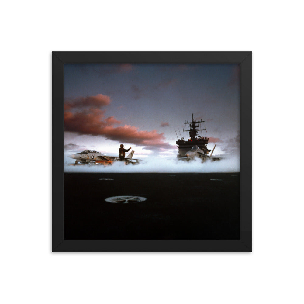 USS Enterprise (CVN-65) Framed Ship Flight Ops Photo