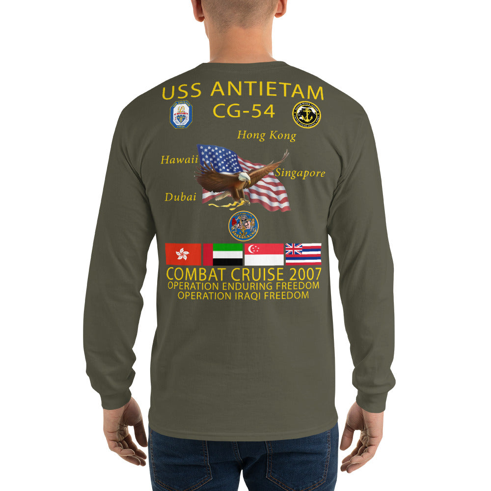 USS Antietam (CG-54) 2007 Long Sleeve Cruise Shirt
