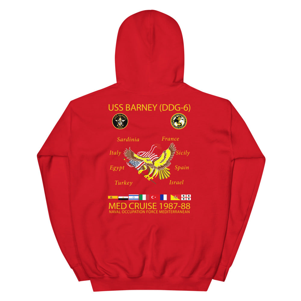 USS Barney (DDG-6) 1987-88 Cruise Hoodie