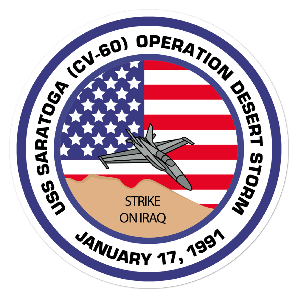 USS Saratoga (CV-60) Operation Desert Storm Vinyl Sticker