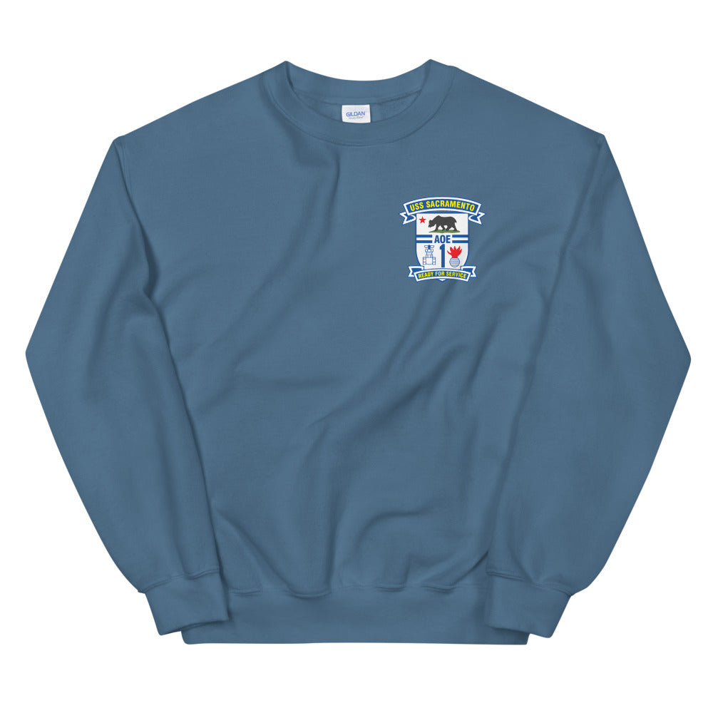 USS Sacramento (AOE-1) Ship's Crest Sweatshirt