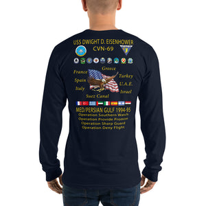 USS Dwight D. Eisenhower (CVN-69) 1994-95 Long Sleeve Cruise Shirt