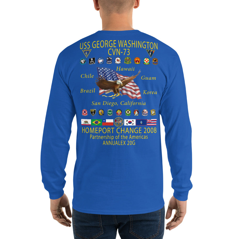 USS George Washington (CVN-73) 2008 Long Sleeve Cruise Shirt