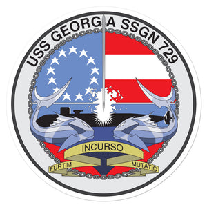 USS Georgia (SSGN-729) Ship's Crest Vinyl Sticker