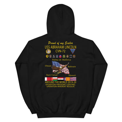 USS Abraham Lincoln (CVN-72) 2019-20 Cruise Hoodie - Family