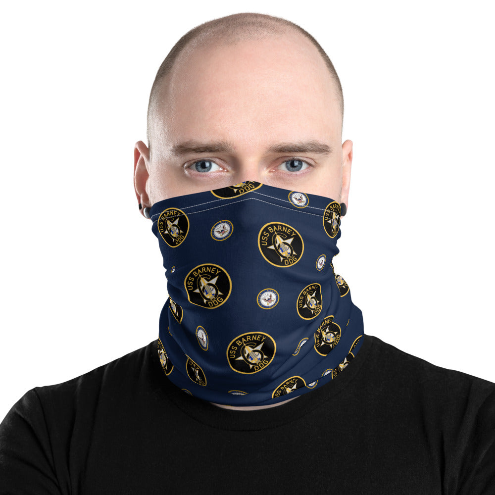 USS Barney (DDG-6) Ship's Crest w/ Navy Emblem Neck Gaiter