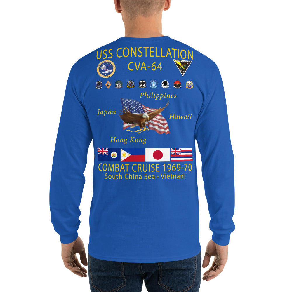 USS Constellation (CVA-64) 1969-70 Long Sleeve Cruise Shirt