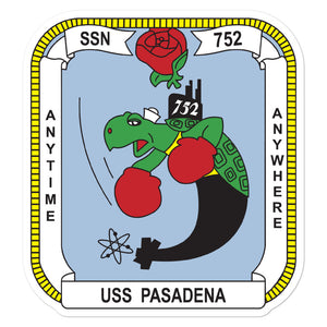 USS Pasadena (SSN-752) Ship's Crest Vinyl Sticker