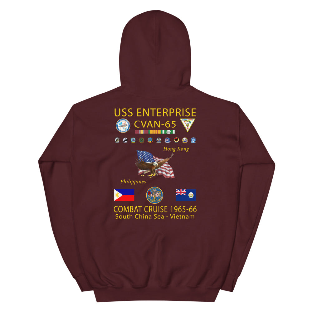 USS Enterprise (CVAN-65) 1965-66 Cruise Hoodie
