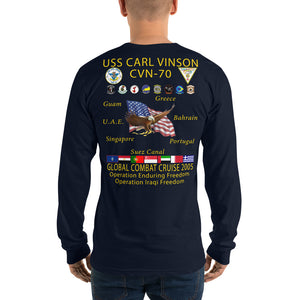 USS Carl Vinson (CVN-70) 2005 Long Sleeve Cruise Shirt