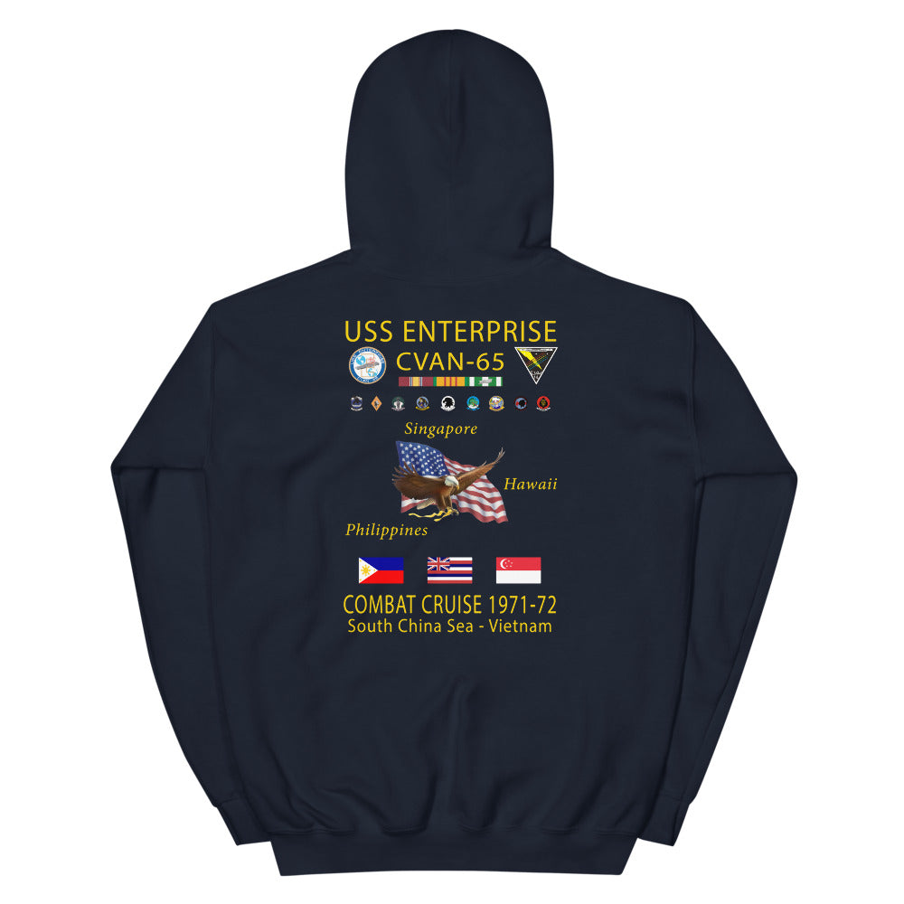 USS Enterprise (CVAN-65) 1971-72 Cruise Hoodie
