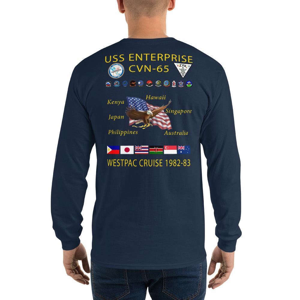 USS Enterprise (CVN-65) 1982-83 Long Sleeve Cruise Shirt