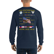 Load image into Gallery viewer, USS Enterprise (CVN-65) 1982-83 Long Sleeve Cruise Shirt