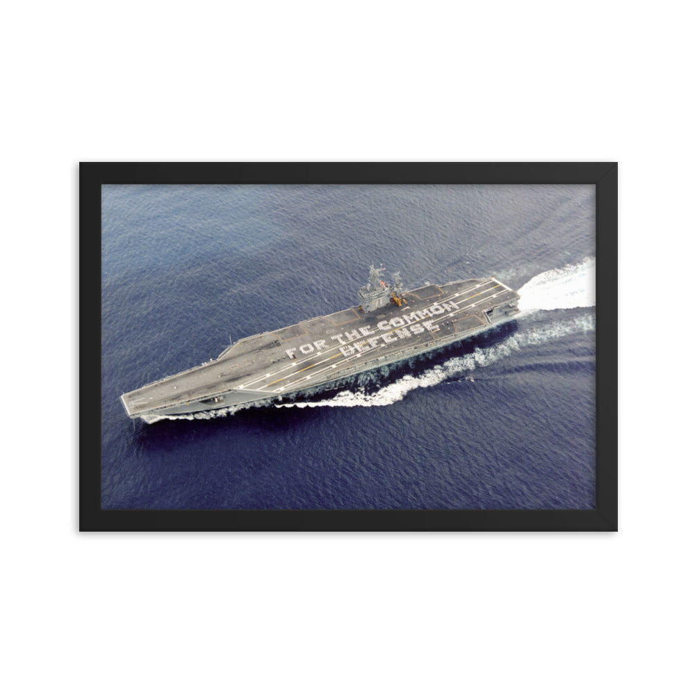 USS Theodore Roosevelt (CVN-71) Framed Ship Photo - For the Common Defense