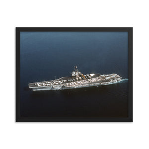 USS Independence (CV-62) Framed "Farewell Subic" Photo
