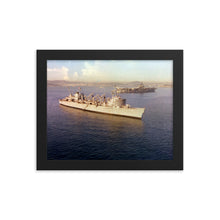 Load image into Gallery viewer, USS Detroit (AOE-4) Framed Ship Photo - w/ USS Independence (CV-62) in France