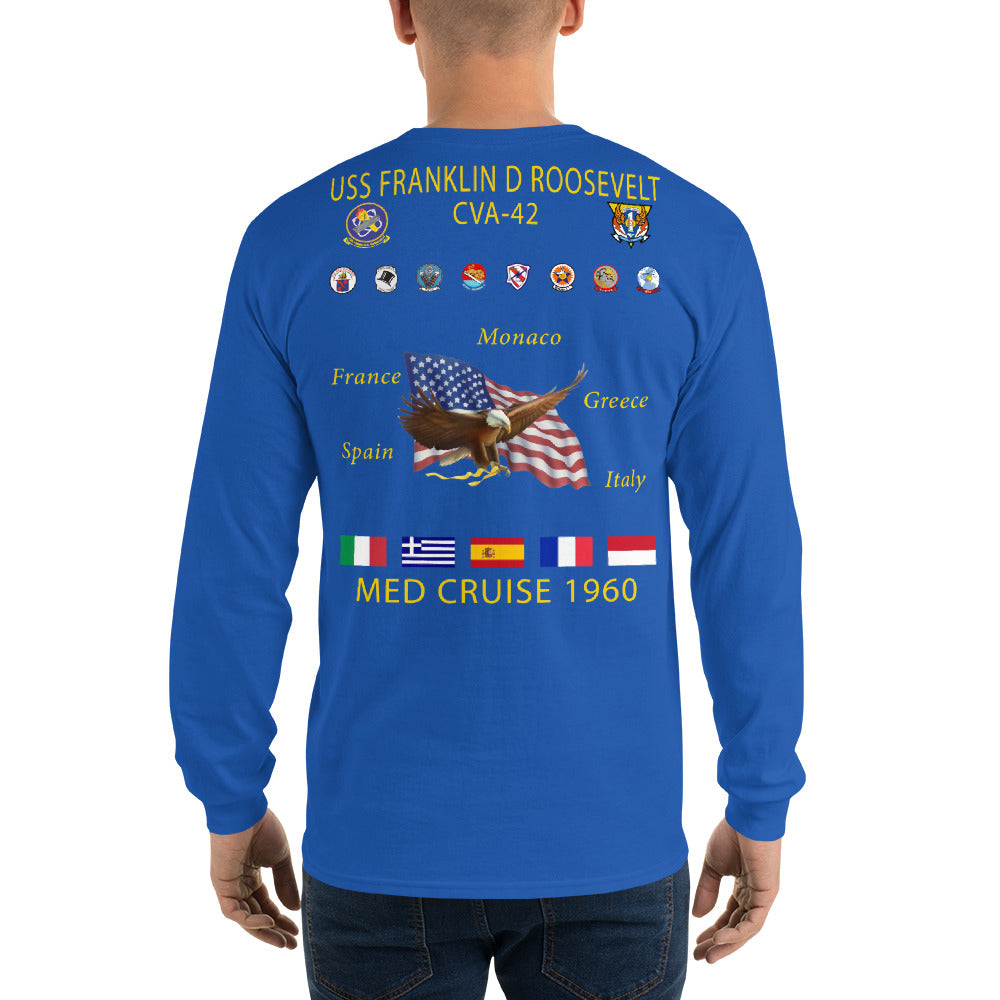 USS Franklin D. Roosevelt (CVA-42) 1960 Long Sleeve Cruise Shirt