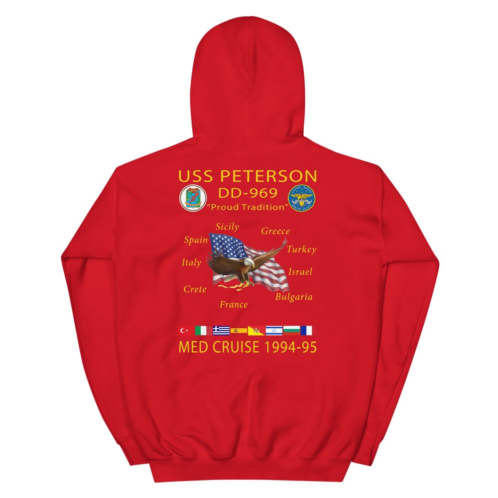 USS Peterson (DD-969) 1994-95 Cruise Hoodie