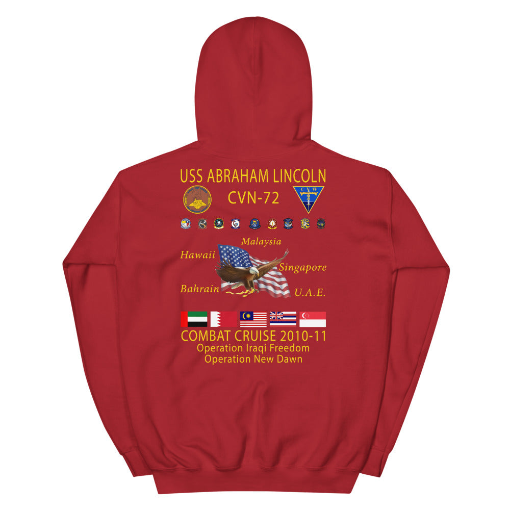 USS Abraham Lincoln (CVN-72) 2010-11 Cruise Hoodie