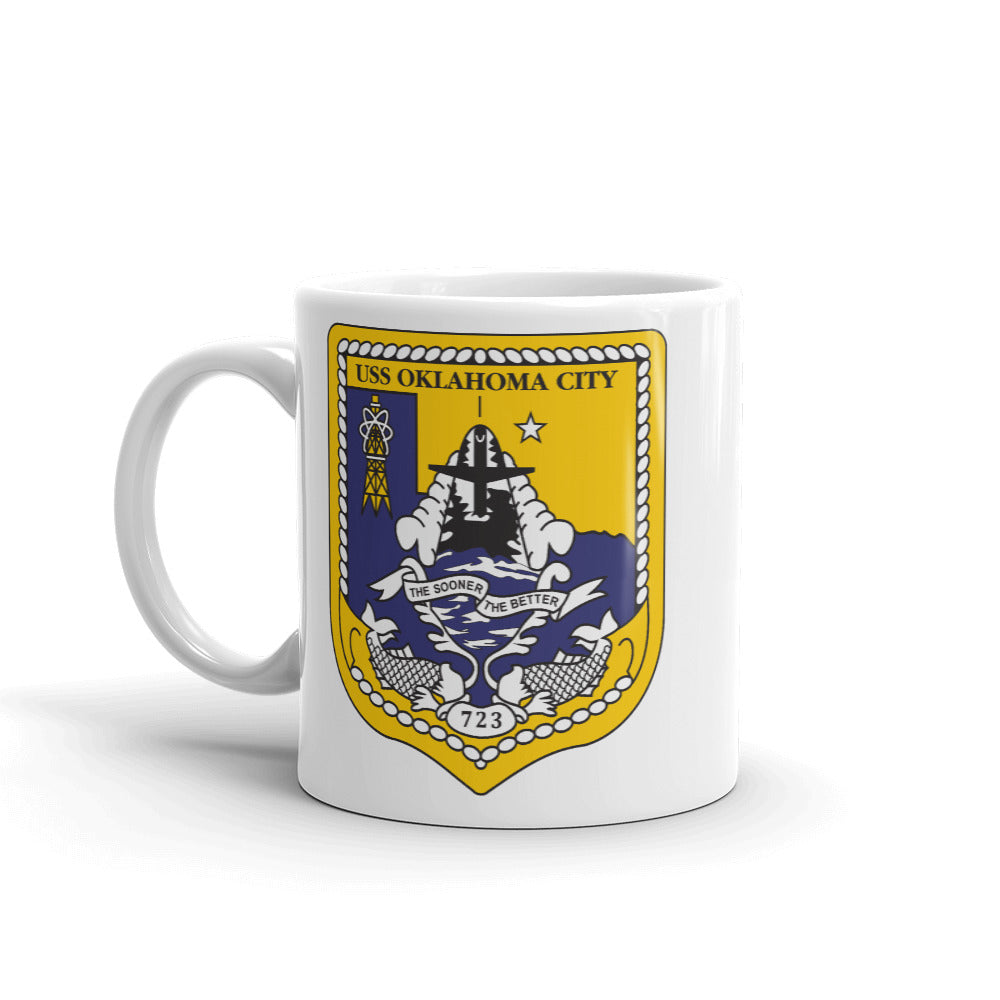 USS Oklahoma City (SSN-723) Ship's Crest Mug