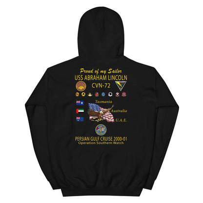 USS Abraham Lincoln (CVN-72) 2000-01 Cruise Hoodie - Family