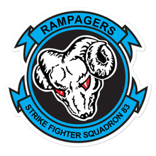Load image into Gallery viewer, VFA-83 Rampagers Squadron Crest Vinyl Sticker
