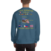 Load image into Gallery viewer, USS Ranger (CVA-61) 1974 Cruise Sweatshirt