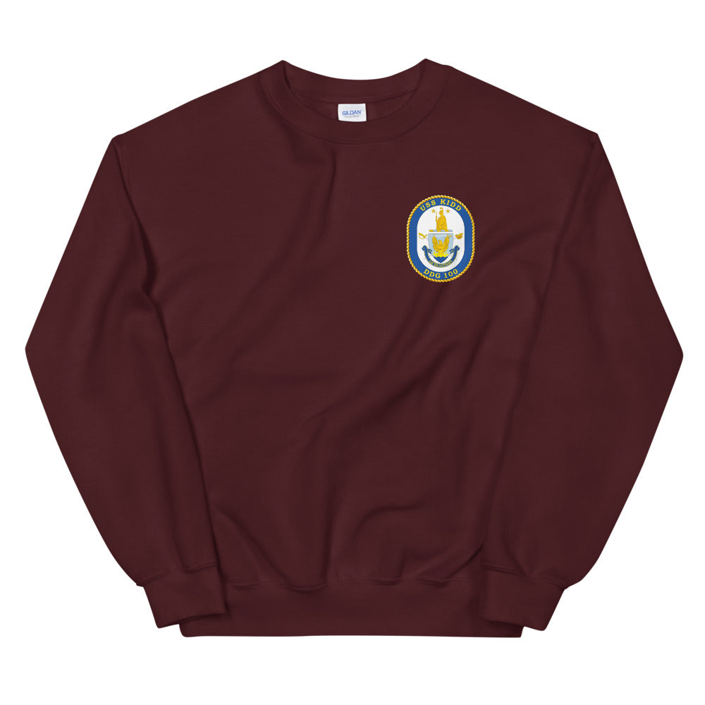 USS Kidd (DDG-100) Ship's Crest Sweatshirt
