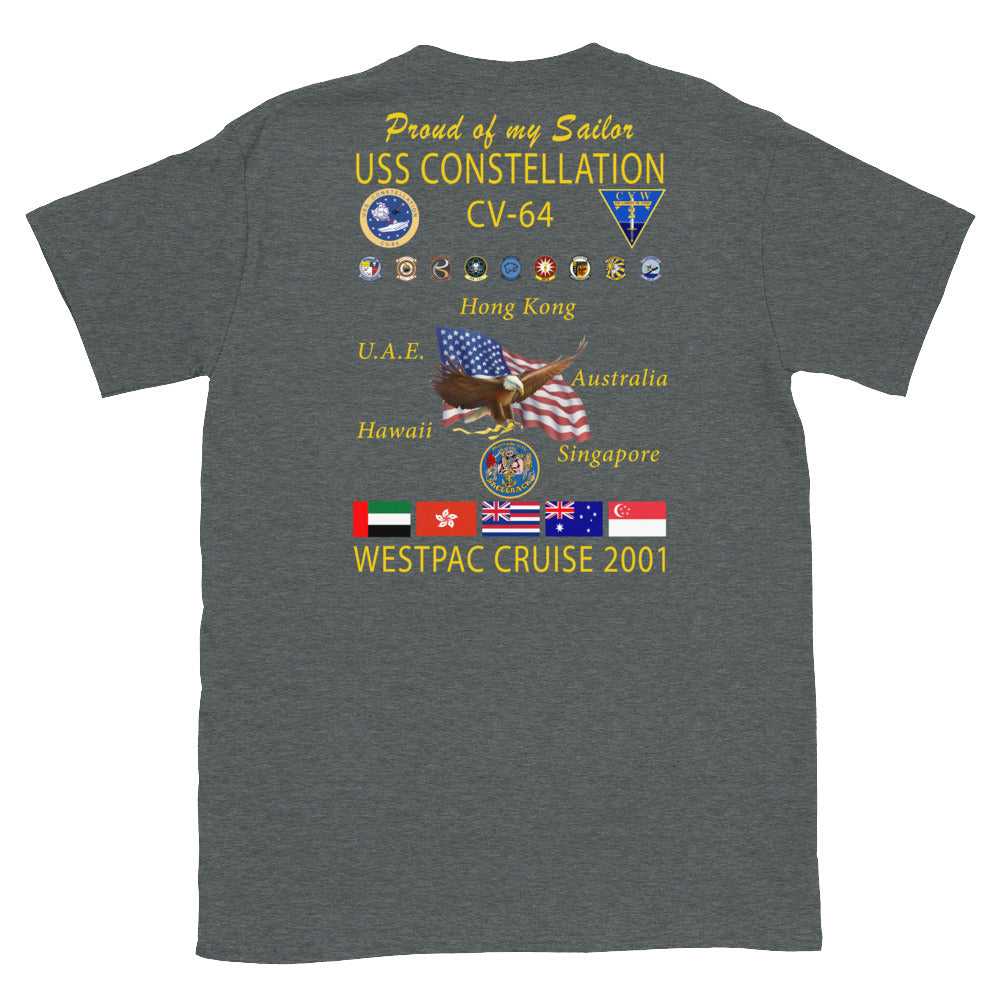 USS Constellation (CV-64) 2001 Cruise Shirt - FAMILY