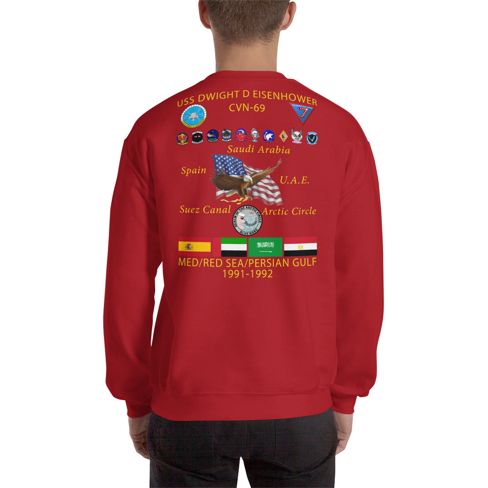 USS Dwight D. Eisenhower (CVN-69) 1991-92 Cruise Sweatshirt