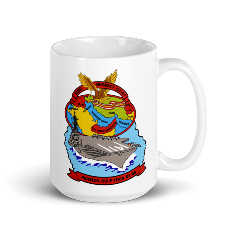 USS Midway (CV-41) Persian Gulf Tour 1987-88 Mug