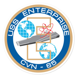 USS Enterprise (CVN-65) Ship's Crest Vinyl Sticker